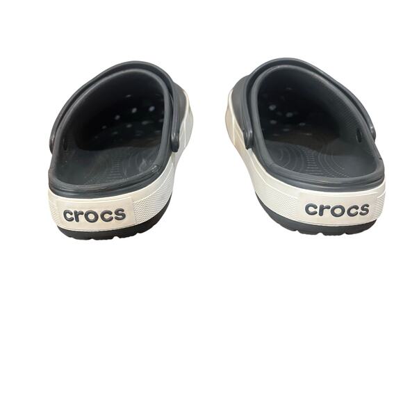CROCS Crocband Clogs Black/White Men's Sz 11 - Picture 3 of 5